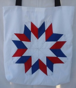 7. White bag with white, red and blue star