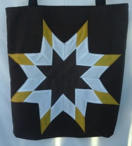 3. Brown bag with brown, white and Gold star