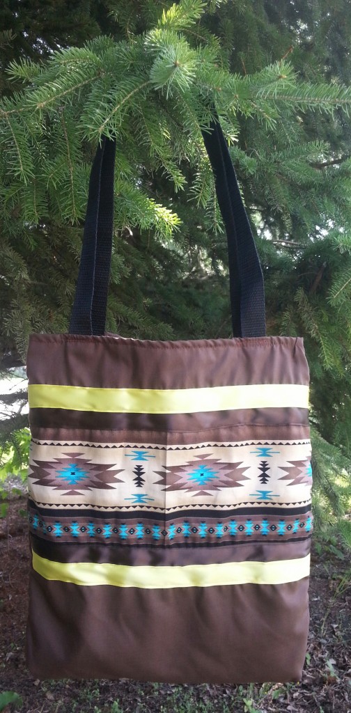 23. Brown Bag with Brown/Yellow Ribbon and Print