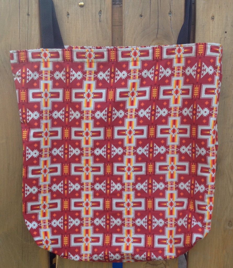 2. Red Bag with Red Cross Print